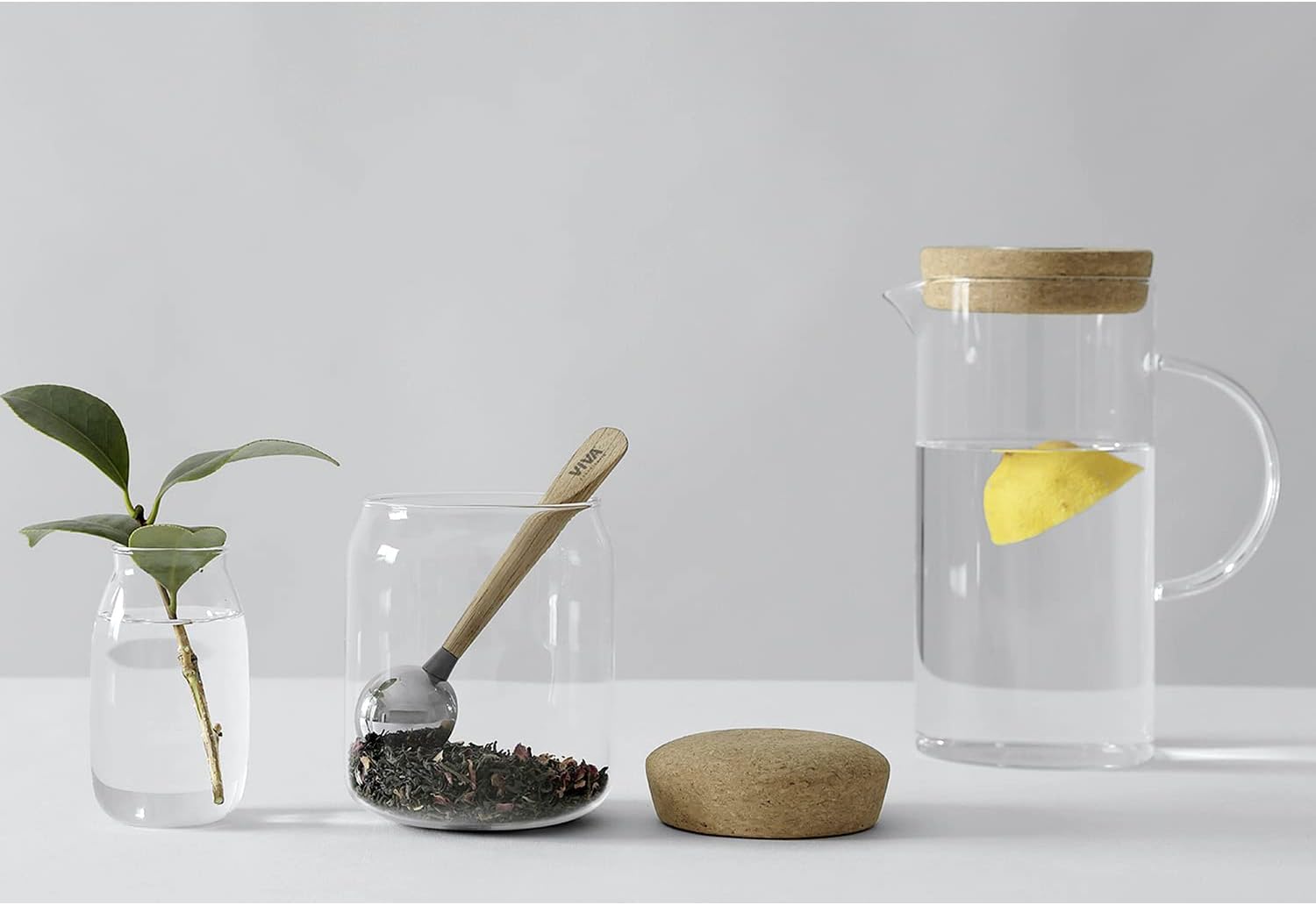 Viva Pure Loose Tea and Coffee Scoop – 1 Tbsp Measuring Spoon with Wood Handle