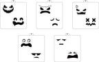 Halloween Ghost Faces Cookie Cutter and Stencil Set Bundle Kit PYO Cookies Paint Your Own Diy Bakery Fondant Sugar Happy Birthday Wedding Baby Candle Kids Painting Coloring Pages Comb (Ghost Faces)