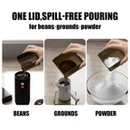 Coffee Scale PRO - 0.1g Precision Digital Rechargeable Espresso Scale with Timer, LED Hidden Screen, Portable Compact for Coffee Beans, Grounds, Baking & Food, Spill-Free Notched Lid for Easy Pouring