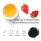 HANFANGLING Strawberry Black Tea, 100% Natural Loose Leaf, Blend Of Strawberry Fruit And Black Tea Aroma