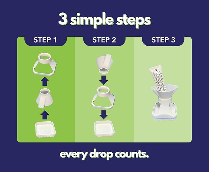 The Last Drop® an Upside Down Universal 3-Piece Inverted Bottle Holder Drainer Dryer Emptying Kit New Household Kitchen Gadget