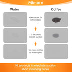 Mimore Coffee Mat - 16x24 Inch Light Grey Coffee Bar Mat for Countertop - Absorbent, Hides Stains, Rubber Backed - CoffeeBar Accessories Dish Drying Mat Fit CoffeeMaker Under Espresso Machine