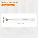 HARFINGTON Single Measuring Spoon 1/8tsp (0.63ml) Teaspoon/Tablespoon 304 Stainless Steel Single Tiny Square Bowl Measuring Spoon Long Handle Measure Scoop
