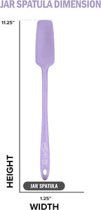 Silicone Jar Spatula | 600F Heat Resistant Non-Stick Rubber Scraper | Perfect for Jars, Smoothies, Blenders | One Piece Utensils | Durable Kitchen Cookware (UpGood Professional Spatulas, Purple)