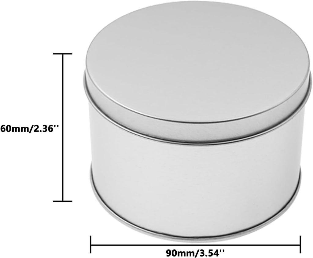 Metal Empty Boxes, Tin Boxes with Lid,Small Silver Tin Boxes,Stackable Organizer Containers,8PCS Storage Tin for Home Outdoor Active Storage Containers