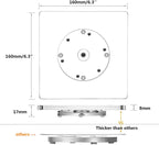 CY craft Cookie Decorating Turntable with Anti-Slip Silicone Mat,Cup Cake Sugar Icing Cookie Decorating Supplies Tools,Clear Acrylic Small Lazy Susan Turn Table,6.3 x 6.3 Inch,Square,Pack of 1