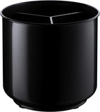 Extra Large Sturdy Rotating Black Utensil Holder Caddy with No-Tip Weighted Base, and Gripped Insert - Rust Proof and Dishwasher Safe Kitchen Utensils Holder