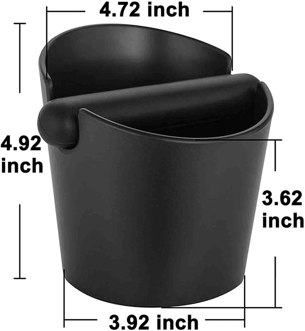 Espresso Knock Box, 4.8 Inch Coffee Knock Box Espresso Dump Bin For Coffee Grounds with Removable Knock Bar and Non-Slip Base Shock-Absorbent Durable Barista Style