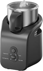 Milk Frother - Electric Steamer, 4-in-1 Automatic Warm and Cold Cappuccino Foam Maker, 12.5oz Milk Warmer for Latte, Macchiato, Stainless Steel