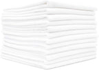 The Rag Company - All-Purpose Microfiber Terry Cleaning Towels - Commercial Grade, Highly Absorbent, Lint-Free, Streak-Free, Kitchens, Bathrooms, Offices, 300gsm, 14in x 14in, White (12-Pack)