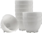 White Coffee Cupping Bowls 200ml - Stackable Heat-Preserving Cups - Premium Material Ideal for Coffee Tasting, High-Density Polyethylene for Zero Taste Interference - Set of 24