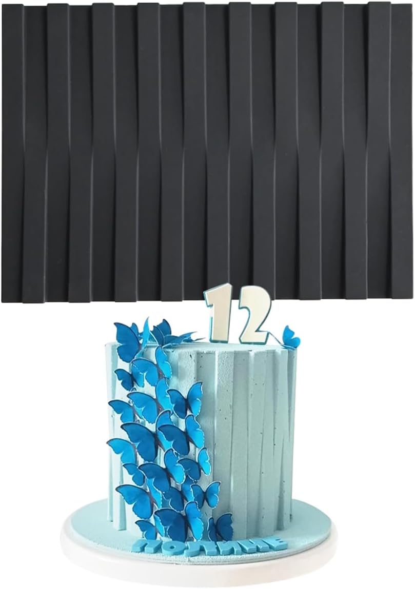 mostsom Silicone Lace Mold for Fondant Piano Key Pattern Embossing Mat for Cake Decorating, Chocolate, Clay, Resin - Flexible Reusable DIY Craft Tool (C_Piano Key)