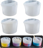 4 Pack Portion Cup Resin Color Mixing Silicone Split Cup for Casting Mold, Soap Making, Candle Making, Home Decor, and 3D Animal Molds