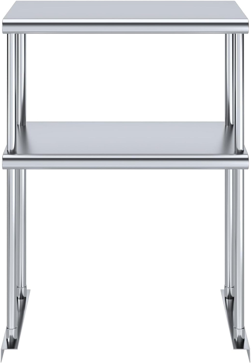 NSF Certified 18 Gauge Heavy Duty Stainless Steel Double overshelf with Brackets for Kitchens, Utility Rooms, Storage, Offices & Home