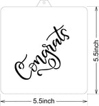 Congrats Hand Lettered Stencil and Cookie Cutter, Cookie Stencil, Cutter Stenci(Congrats)
