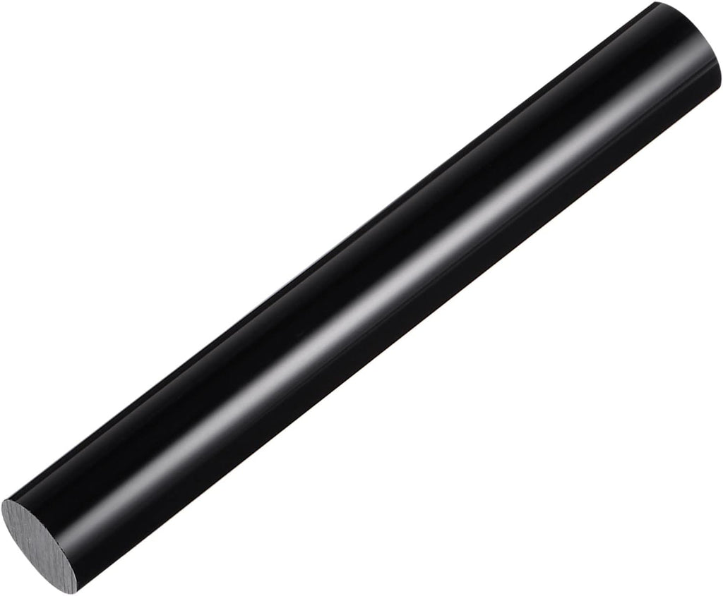 HARFINGTON Acrylic Clay Roller 8 Inch x 1 Inch Solid Non-Stick Plastic Round Tube Roller Polymer Clay Rod Fondant Rolling Pin for Shaping, Sculpting, Modeling DIY Crafts, Black
