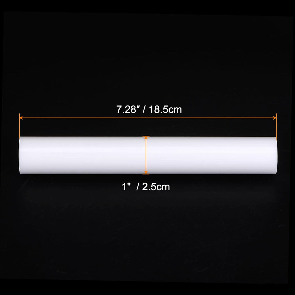 HARFINGTON Acrylic Clay Roller 7.28 Inch x 1 Inch Solid Non-Stick Plastic Round Tube Roller Polymer Clay Rod Fondant Rolling Pin for Shaping, Sculpting, Modeling DIY Crafts, White