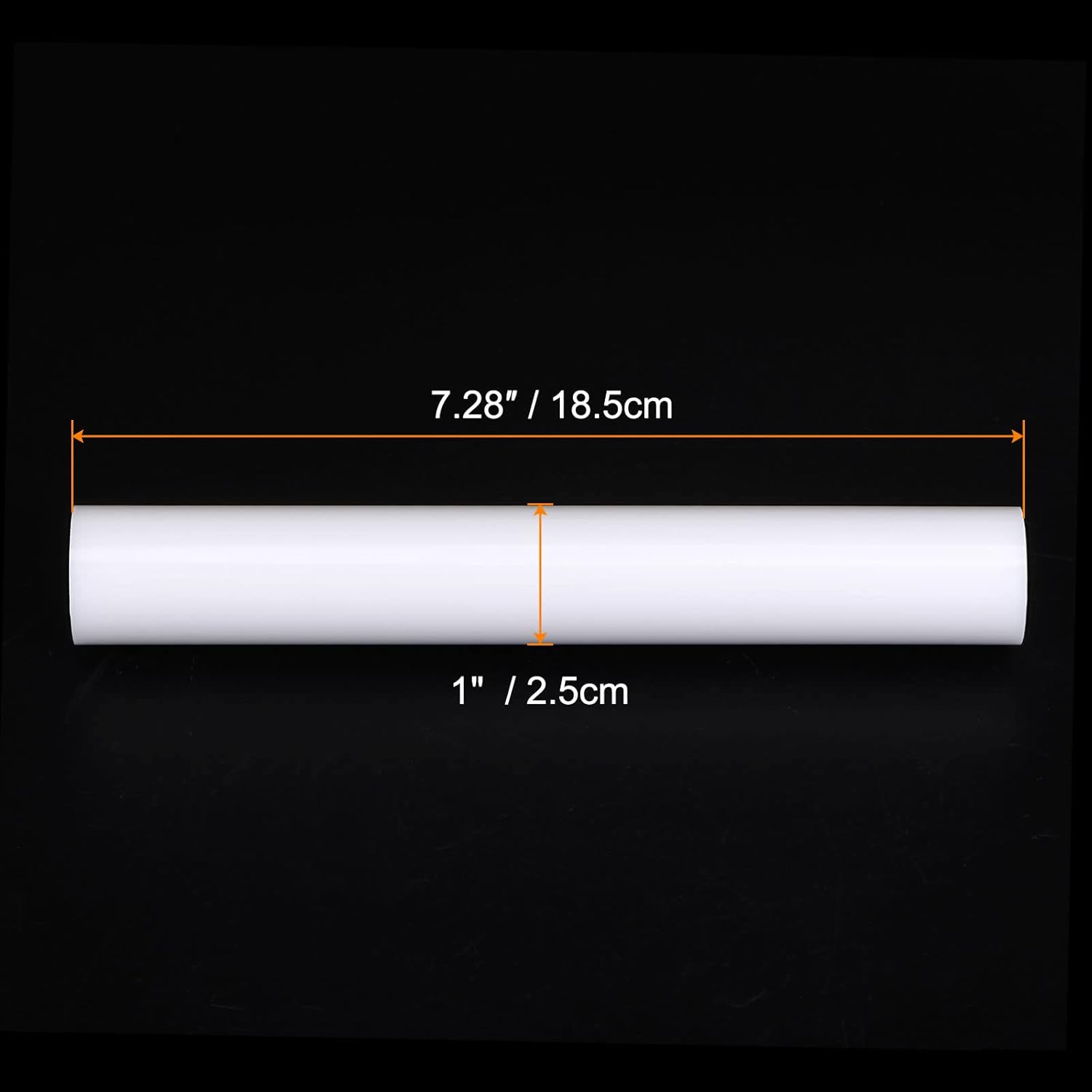 HARFINGTON Acrylic Clay Roller 7.28 Inch x 1 Inch Solid Non-Stick Plastic Round Tube Roller Polymer Clay Rod Fondant Rolling Pin for Shaping, Sculpting, Modeling DIY Crafts, White