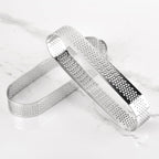 Guowall 6 pack Perforated Oval Tart Rings 304 Stainless Steel Pastry Mould 5 inch Cake Molds for Baking, Nonstick Fruit Tarte Crust Tools (13cm)