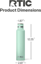 RTIC 26oz Journey Bottle Metal Stainless Steel Vacuum Insulated, BPA Free, Reusable, for Water, Hot and Cold Drinks, Travel, Sports, Camping, Fresh Mint