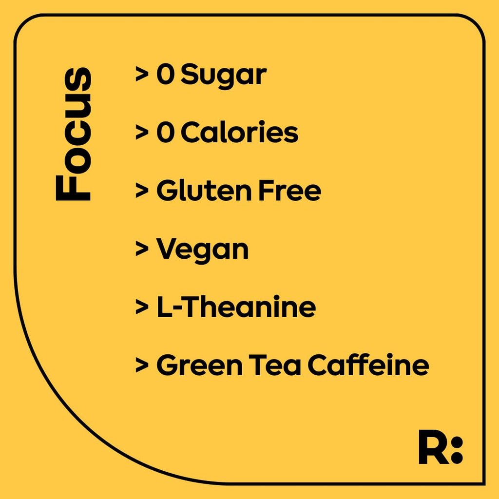 Ryde: Focus Shot | Orange Flavor | L-Theanine & Ginseng | Green Tea Caffeine | Vitamins B2 & B7 | 0 Calories, 0 Sugar | 2 FL OZ Shots | Supports Focus* (8 Pack)