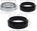 1pc Espresso Dosing Funnel 51/53/58mm Coffee Dosing Ring Aluminum Espresso Distribution Coffee Tool For Home Coffee Bar Shop College Dorm Room Apartment Essential Coffee Accessories (51mm, Black)
