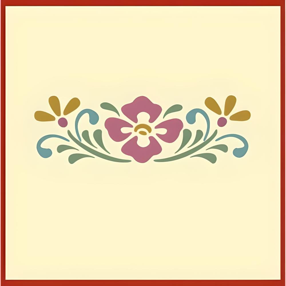 Rosemaling Patterns 24, 26, 27, 29 and 30 Stencils - Set of 5 Motifs - 4" x 1.5" each - Rose-painting - Scandinavian decorative folk painting - Mylar plastic stencil - The Artful Stencil