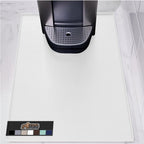 GORILLA GRIP Silicone Coffee Mat, 15x23, Espresso Drink Bar Station Accessories, Use Under Machine, Waterproof Heat Resistant Multi-Use Dish Drying Mats, Stays in Place, Kitchen Home Decor, White