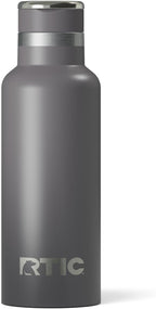 RTIC 16oz Journey Bottle Metal Stainless Steel Vacuum Insulated, BPA Free, Reusable, for Water, Hot and Cold Drinks, Travel, Sports, Camping, Graphite