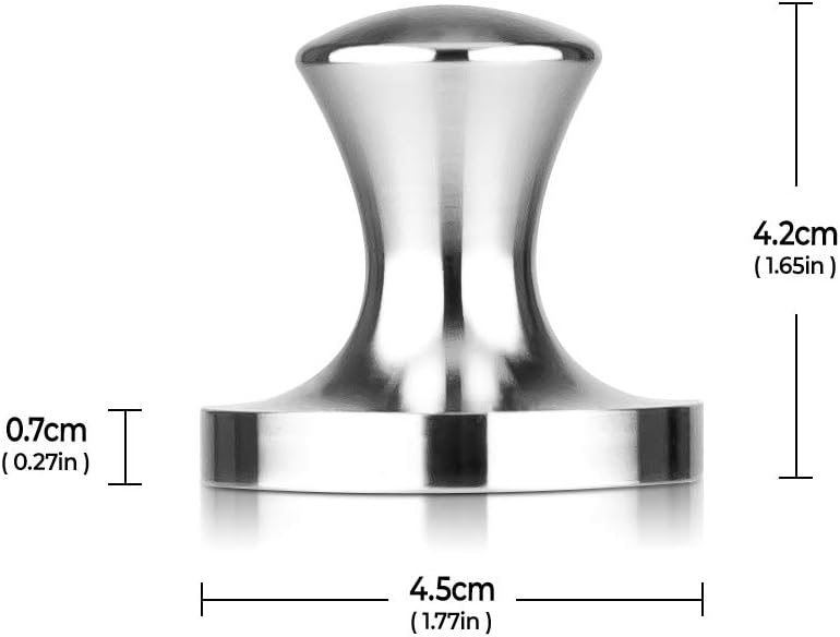 RECAPS Stainless Steel Espresso Coffee Tamper Filling Tool Reusable Coffee Filter Refillable Filter Compatible with Nespresso Vertuo Vertuoline Original Pods 45mm