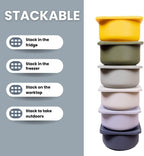 Babadoh Pizza Dough Proofing Silicone Containers with Lids | Pizza Making Accessories | Set of 6 | Multi Blue (2 Dough, 2 Smoke, 2 Steel) | Original Size (make 12" Pizzas)