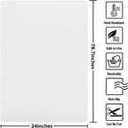 Silicone Mats for Kitchen Counter, Nonslip Silicone Mats for Crafts Countertop Protector Heat Resistant Mat (78.7” x 24” x 0.08”, Translucent)