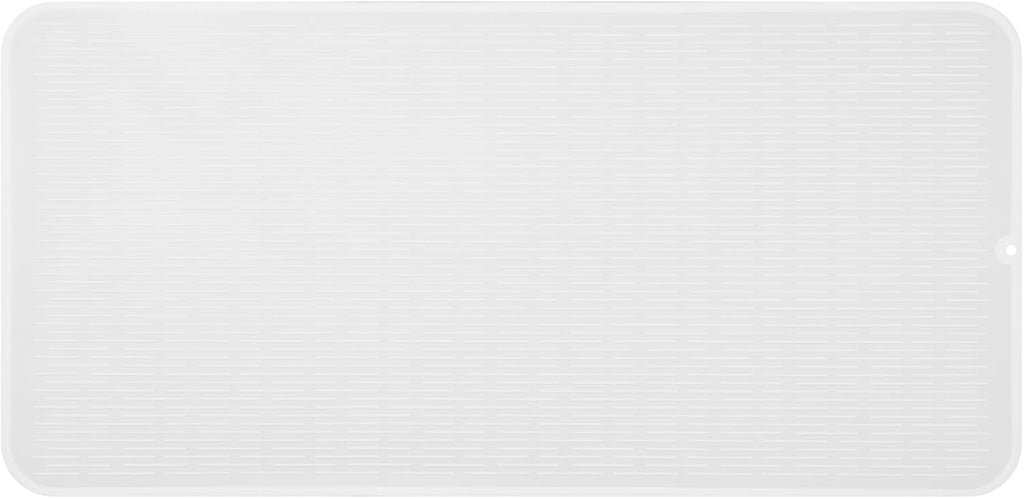 Silicone Dish Drying Mat for Multiple Usage,Easy clean,Eco-friendly,Heat-resistant Silicone Mat for Kitchen Counter or Sink,Refrigerator or Drawer Liner Translucent 5XL 36inches x 18inches