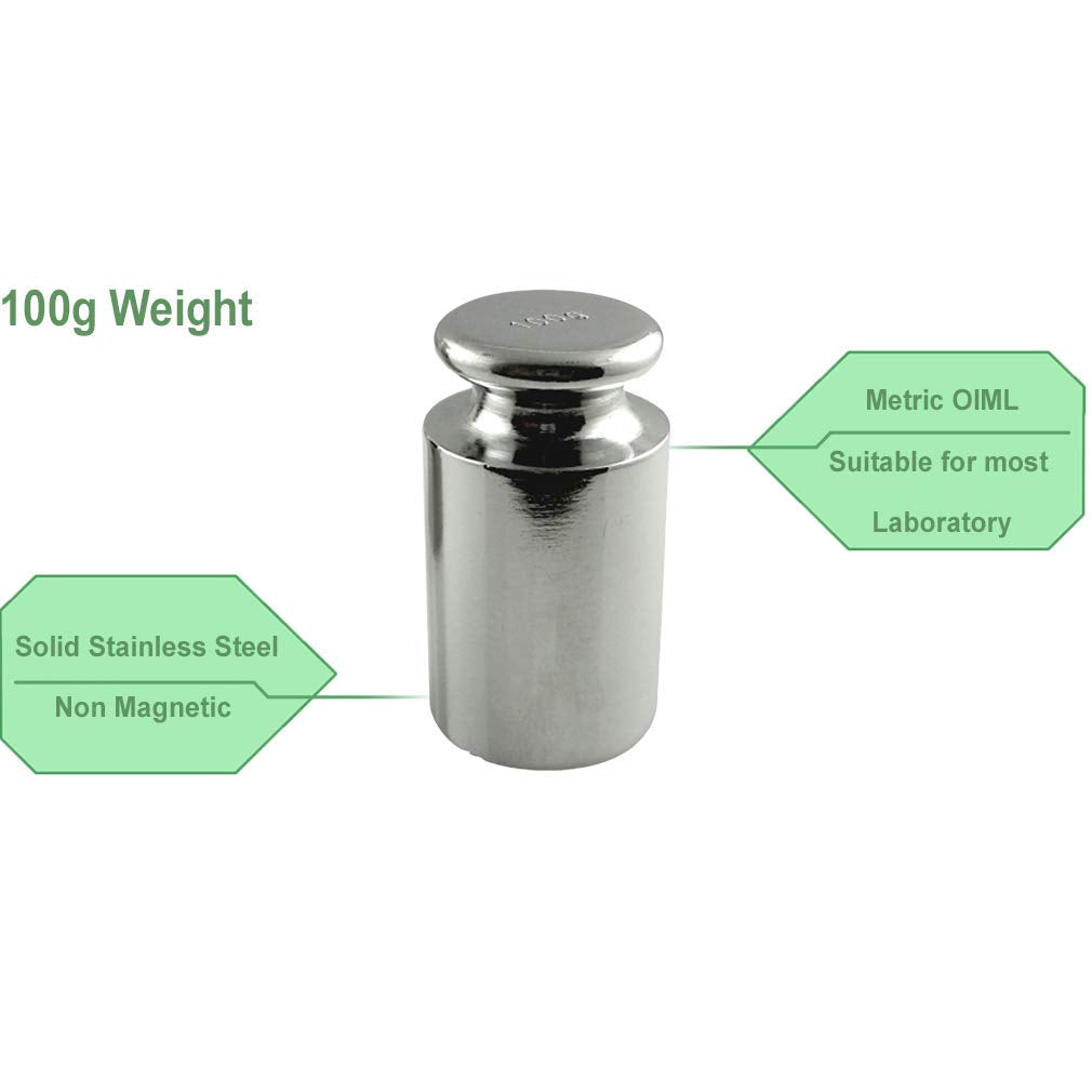 American Weigh Scales Calibration Weight for AWS Digital Scale, Carbon Steel, Solid Stainless Steel Chrome Finish, 100g (100WGT)