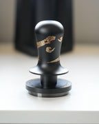 MHW-3BOMBER 58.35mm Espresso Tamper New Year Edition Snake Pattern - 3 Spring Loaded Coffee Tamper with Sound Feedback - Barista Tamper Tool - Ergonomic Handle Ripple Base T6079TS-OS