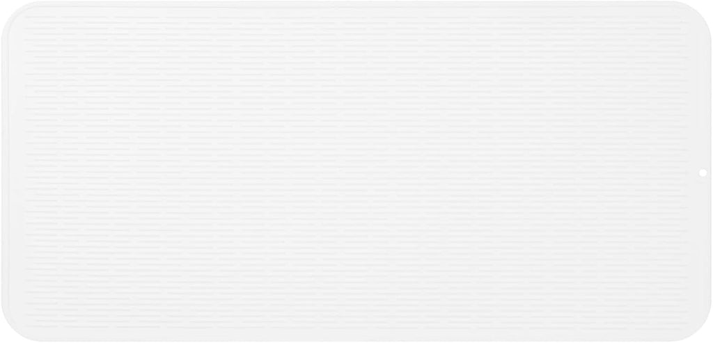 Silicone Dish Drying Mat for Multiple Usage,Easy clean,Eco-friendly,Heat-resistant Silicone Mat for Kitchen Counter or Sink,Refrigerator or Drawer Liner White 5XL 36inches x 18inches