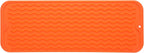 Silicone Dish Drying Mat for Multiple Usage,Easy clean,Eco-friendly,Heat-resistant Silicone Mat for Kitchen Counter,Sink,Bar,Bottle,or Cup Orange M 17 inches x 6 inches