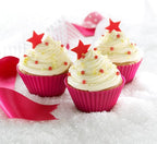 AKOAK Reusable Silicone Non-stick Baking Cups, Cake Molds, Kitchen Baking Cooking Accessories, DIY Cake Making Tools - Pack of 10 (Rose red)