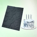 mostsom Fondant Silicone Mold for Cake Decoration Cake Border Stone Patter Impression Mat Fondant Embossing Stencil for DIY Cookies, Cupcakes, Chocolate, Clay – Reusable, Flexible (E_ Stone Patter)