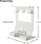 GIB Espresso Accessories Organizer Rack Tamper Holder Station, Heavy Duty Steel Stand for Coffee Distributor 51-54mm Portafilter Storage for Bar Home Office, White