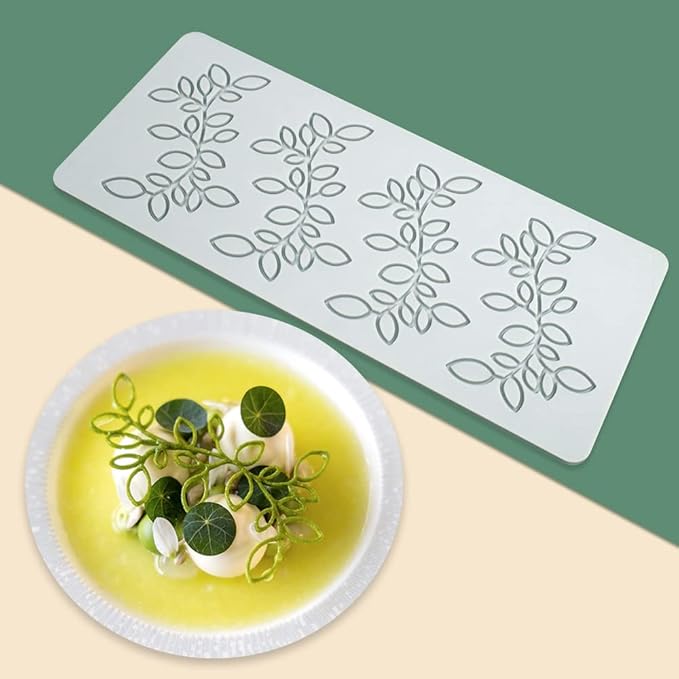 Hollow Leaf Silicone Mold Chocolate Candy 3D Hollow Leaf Candy Mold Food Cooking Meals Decorations Fondant Mold Polymer Clay Molds (Leaf N_8.76x3.72x0.12inch)
