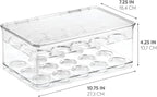 iDesign 2-Tier Coffee Pod Holder Lidded Bin, Plastic Pantry and Kitchen Storage, The Linus Collection – 7.25" x 10.75" x 4.25", Clear