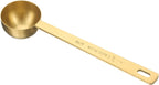 HARFINGTON Coffee Scoop Spoon 1tbsp (3tsp, 15ml) 304 Stainless Steel Long Handle Teaspoon/Tablespoon Measuring Spoons Scoops for Tea Sugar Kitchen, Gold