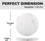 Koville African Natural Marble Cutting Board for Kitchen, 11inch Round Hand Crafted Marble Slab for Cheese, Charcuterie, Pastry Board - Wedding Gift, House Warming Gift(Namib Fantasy)