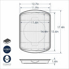 Nordic Ware Oven Crisp Baking Tray 2pc Set Includes Pan and Rack; Natural Aluminum For Air Frying, Crisping, Broiling, Baking