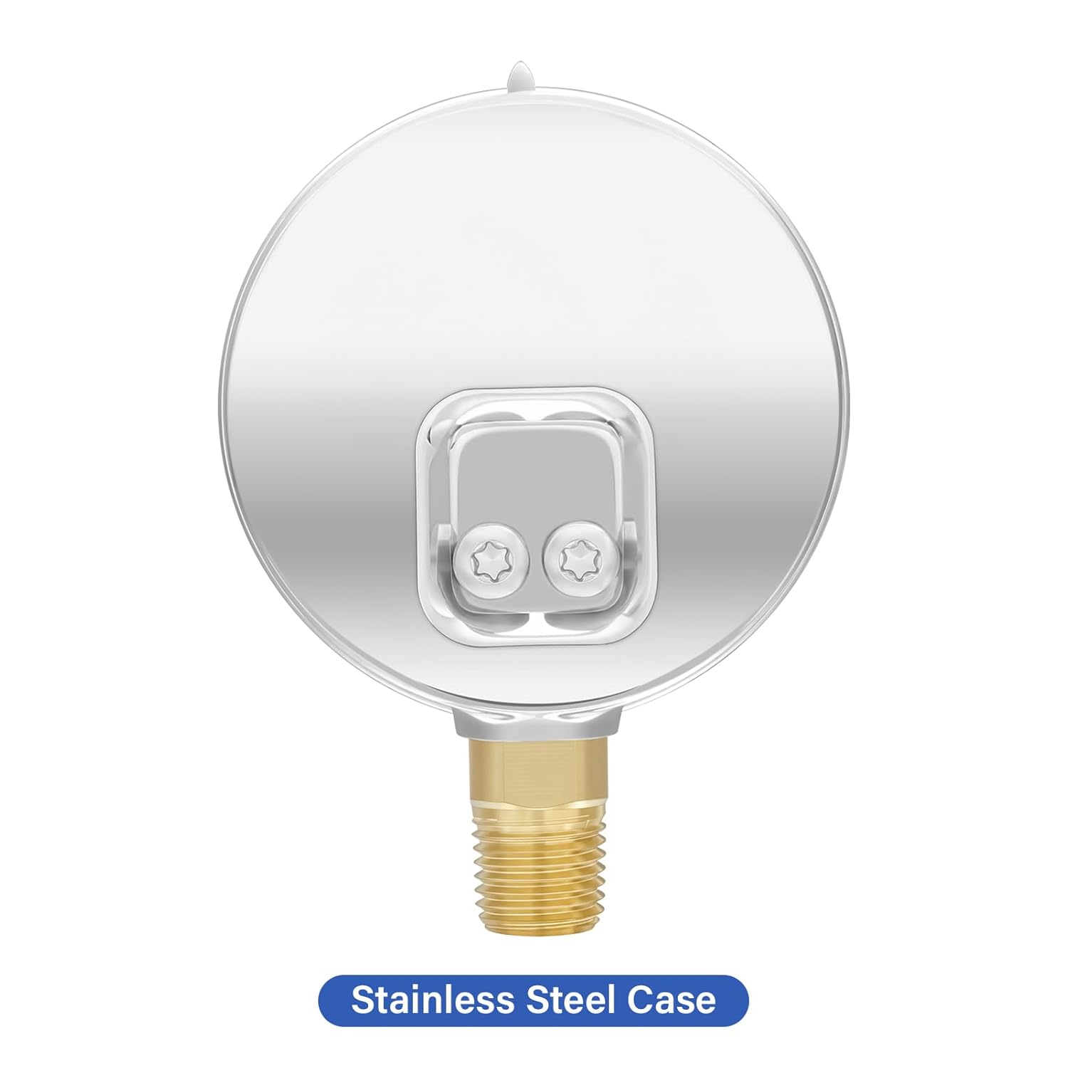 MEASUREMAN 2-1/2" Dial Size, Glycerin Filled Pressure Gauge, 30inHG-60psi, 304 Stainless Steel Case, 1/4" NPT Lower Mount
