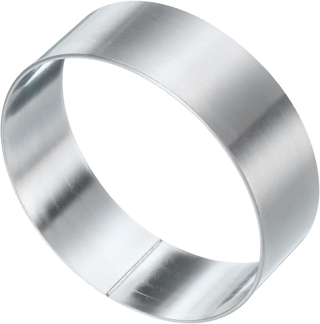 HARFINGTON Round Cake Ring 2.36 x 1 Inch Seamless Stainless Steel Pastry Mousse Dessert Ring Mirror Coating for Baking Cooking English Muffins Crumpet Making Tool