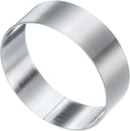 HARFINGTON Round Cake Ring 2.36 x 1 Inch Seamless Stainless Steel Pastry Mousse Dessert Ring Mirror Coating for Baking Cooking English Muffins Crumpet Making Tool