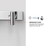 VAEHOLD Hat and Coat Wall Mount Rack - Hooks for Robes, Bags, Keys, and Towels - Bathroom Towel Hanger Organizer (Polished Chrome, “T“ Shape 3 Hooks 1 Pack)