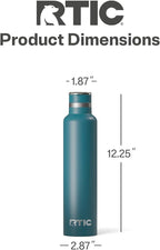 RTIC 26oz Journey Bottle Metal Stainless Steel Vacuum Insulated, BPA Free, Reusable, for Water, Hot and Cold Drinks, Travel, Sports, Camping, Marine